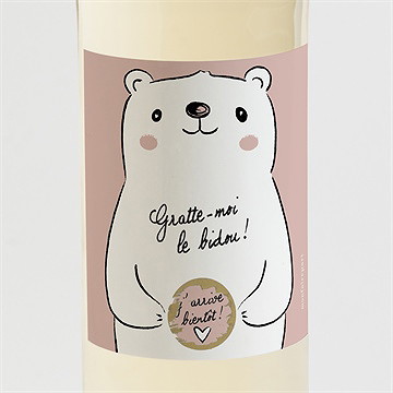 Étiquette bouteille annonce grossesse humour