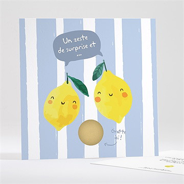 Carte annonce grossesse jeux à gratter