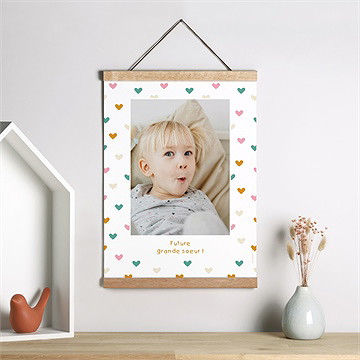 Affiche annonce grossesse grande soeur - Mise en situation