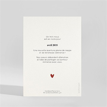 Carte annonce grossesse grands-parents - Dos du faire-part