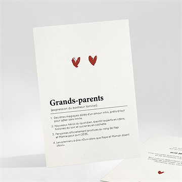 Carte annonce grossesse grands-parents - Mise en situation