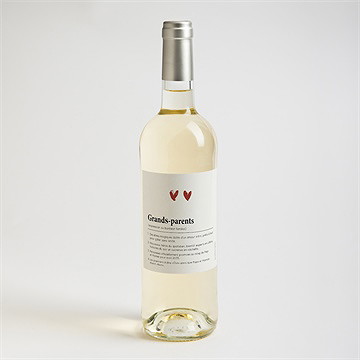 Étiquette bouteille annonce grossesse grands-parents - Mise en situation