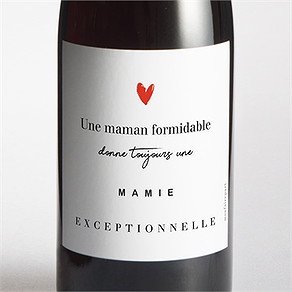 Étiquette bouteille annonce grossesse bientôt mamie