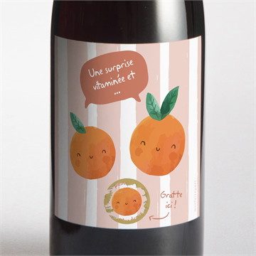 Étiquette bouteille annonce grossesse jeu