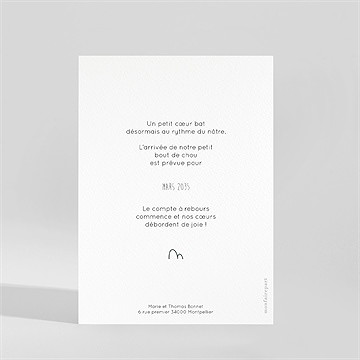 Carte annonce grossesse je suis en route - Dos du faire-part