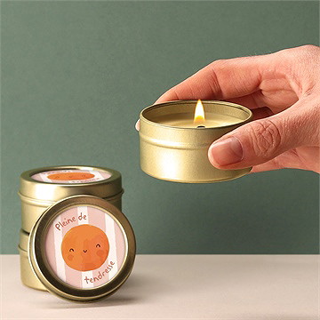 Bougie annonce grossesse jeu or - Bougie allumée