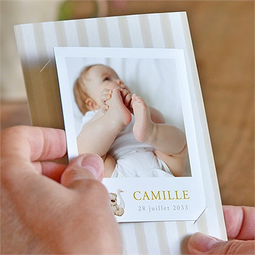 Faire-part naissance douceur marine duo - Mise en situation