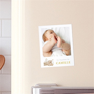 Faire-part de baptême ours marin duo - Mise en situation