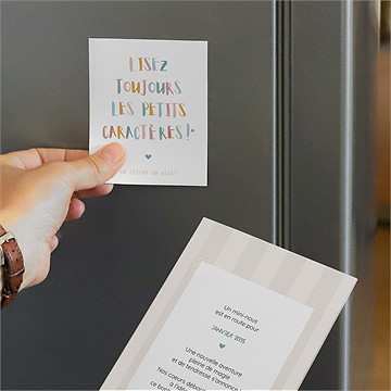 Carte annonce grossesse originale duo - Mise en situation