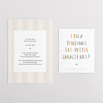 Carte annonce grossesse originale duo - Vue d'ensemble