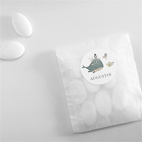 Sticker baptême farandole marine