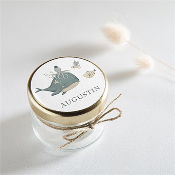 Sticker baptême farandole marine - Mise en situation