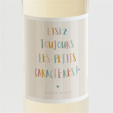 Étiquette bouteille annonce grossesse originale