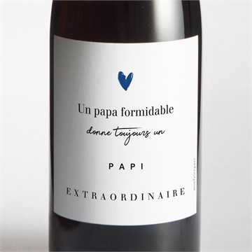 Étiquette bouteille annonce grossesse bientôt papi or