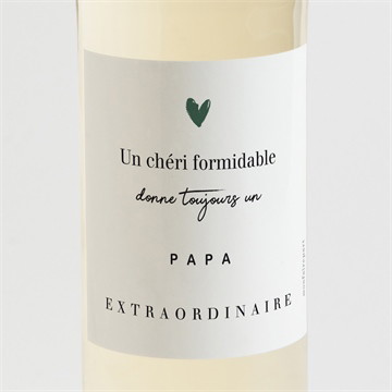 Étiquette bouteille annonce grossesse bientôt papa duo