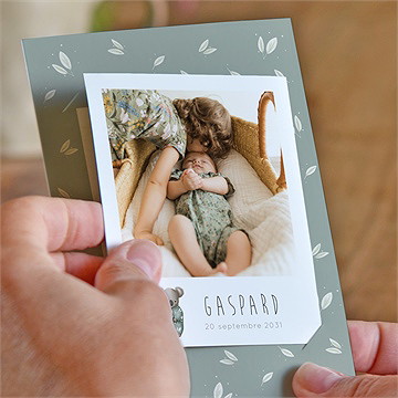 Faire-part naissance koala pyjama duo - Mise en situation