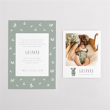 Faire-part naissance koala pyjama duo - Vue d'ensemble