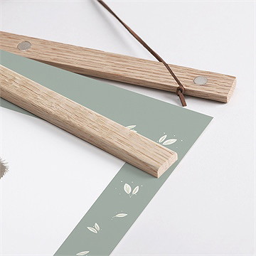 Affiche naissance koala pyjama - Détail des supports en bois