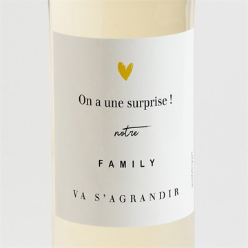 Étiquette bouteille annonce grossesse la famille s'agrandit !