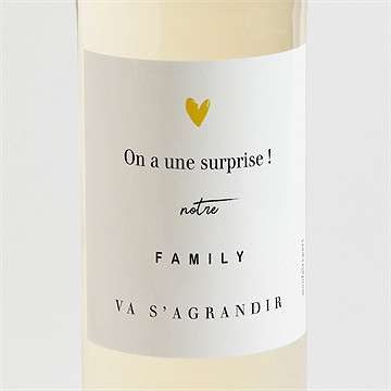 Étiquette bouteille annonce grossesse la famille s'agrandit !