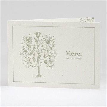 Remerciement décès l'arbre de vie plié