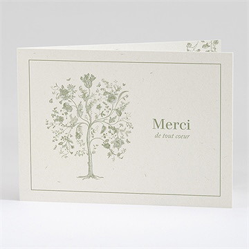 Remerciement décès l'arbre de vie plié