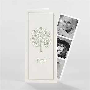 Remerciement décès l'arbre de vie photomaton