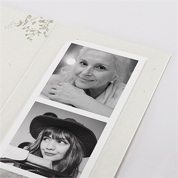 Remerciement décès l'arbre de vie photomaton - Détail du faire-part