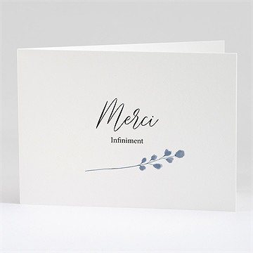 Remerciement décès présent et mémoire plié