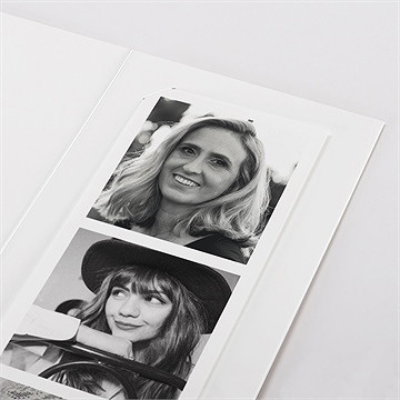 Remerciement décès souvenir portrait photomaton - Détail du faire-part