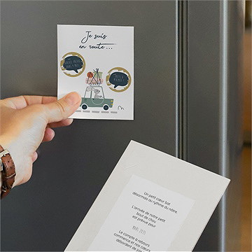 Carte annonce grossesse je suis en route duo - Mise en situation