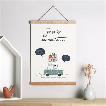 Affiche annonce grossesse je suis en route - Mise en situation