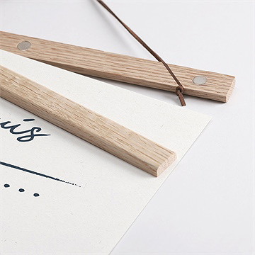 Affiche annonce grossesse je suis en route - Détail des supports en bois