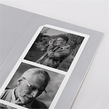 Remerciement décès hommage photomaton - Détail du faire-part