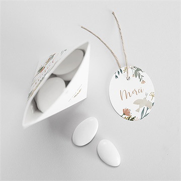 Boîte de dragées baptême jungle étui - Intérieur de la boîte