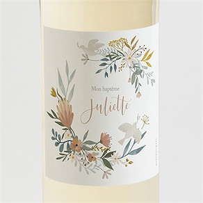 Etiquette de bouteille baptême la jungle