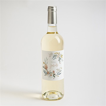 Etiquette de bouteille baptême la jungle - Mise en situation