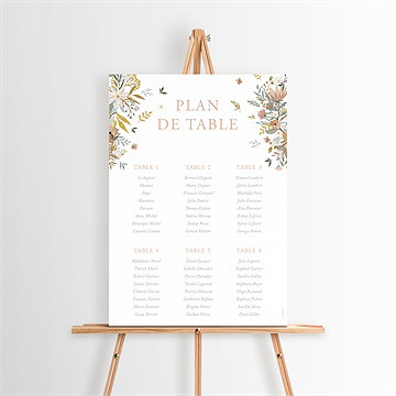 Plan de table baptême tout en joie