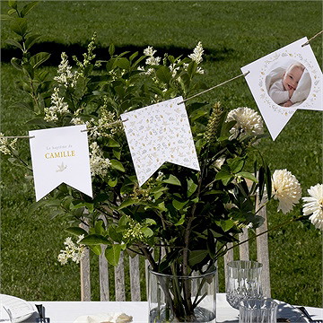 Guirlande baptême vers le beau - Mise en situation