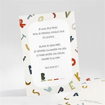 Carte annonce grossesse devinette - Mise en situation