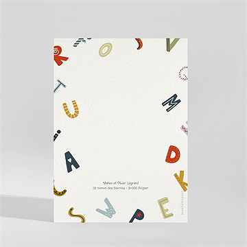 Carte annonce grossesse devinette - Dos du faire-part