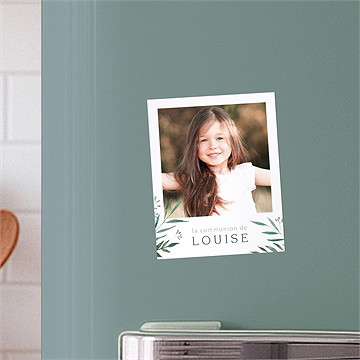 Faire-part communion touche champêtre duo - Mise en situation