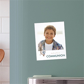 Faire-part communion mon passeport communion duo - Mise en situation