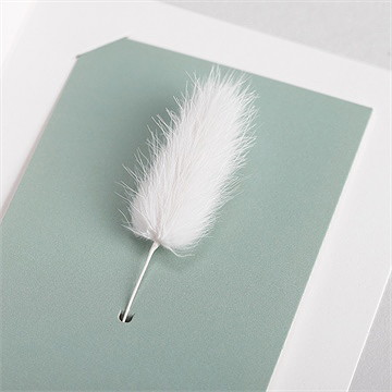 Faire-part communion touche champêtre fleur séchée - Vue zoomée