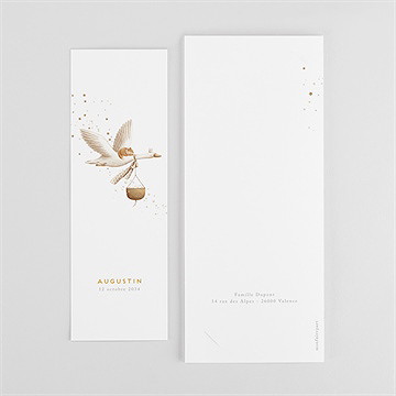 Faire-part naissance cigogne photomaton - Dos du faire-part