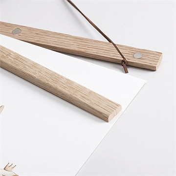 Affiche naissance cigogne - Détail des supports en bois