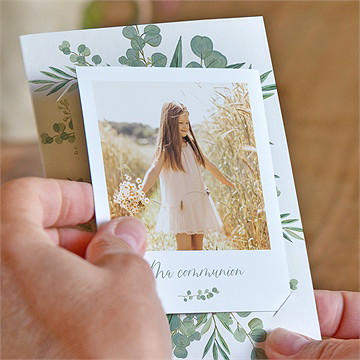 Faire-part communion en grâce duo