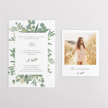 Faire-part communion en grâce duo - Vue d'ensemble