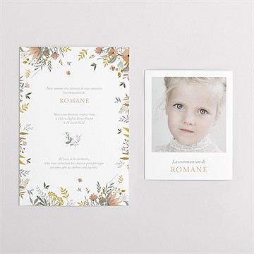 Faire-part communion foi fervente duo - Vue d'ensemble