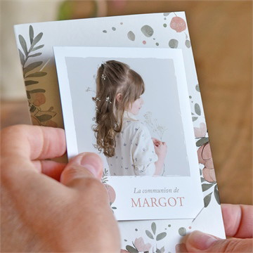 Faire-part communion vraie joie duo